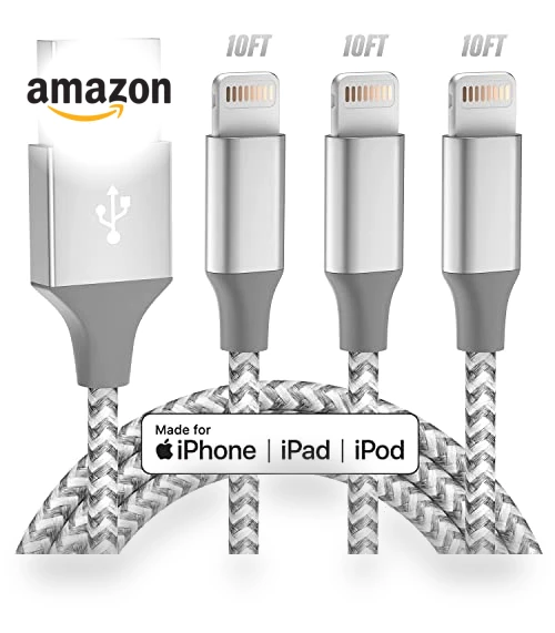 3-Pack 10FT Lightning Cable — Lightning, Bkayp