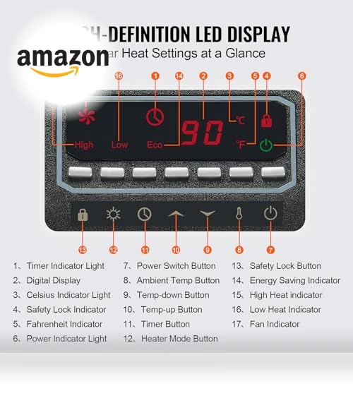 Infrared Heater — Portable Heating Solutions, VEVOR