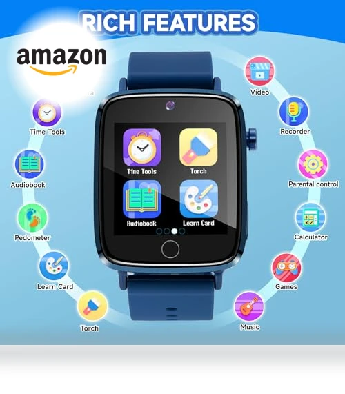 Kids Smart Watch with Games and Camera — Educational Timepieces, ZUODUN