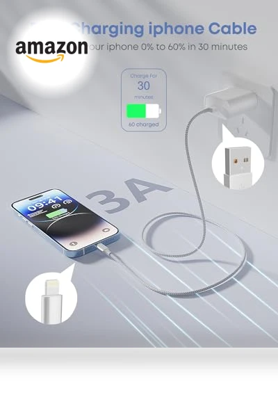 Long Lightning Cable Fast Charging — Lightning, VODRAIS