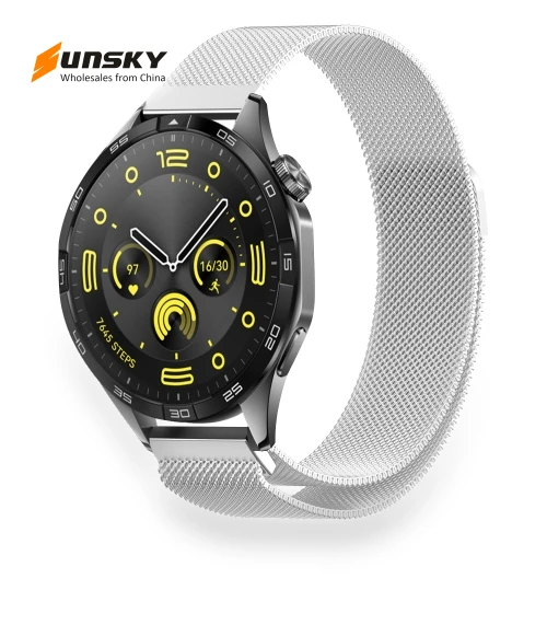 Milan Magnetic Steel Mesh Watch Band — Smartwatch Straps, Huawei