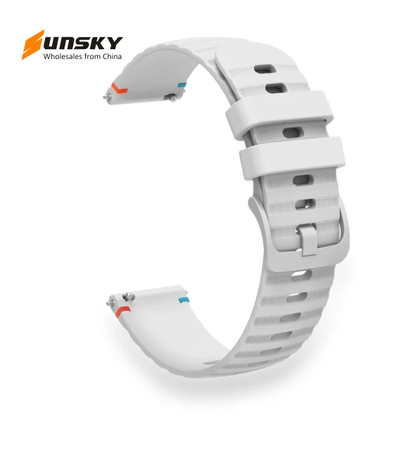 Wavy Dotted Stitched Silicone Watch Band — Girls' Watch Straps, Garmin