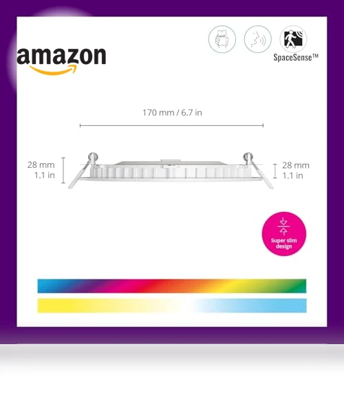 6-inch Slim Color Downlight — Smart Motion Sensors, WiZ Connected