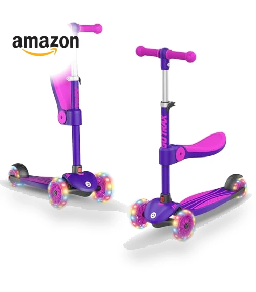 Kids Kick Scooter with LED Lighted Wheels — Balance Bikes, Gotrax