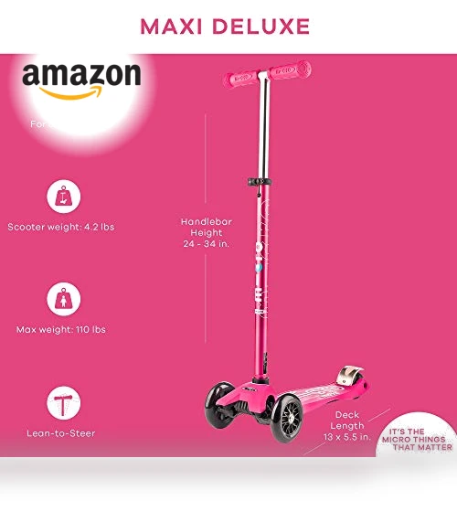 Maxi Deluxe 3-Wheeled Scooter — Balance Bikes, Micro