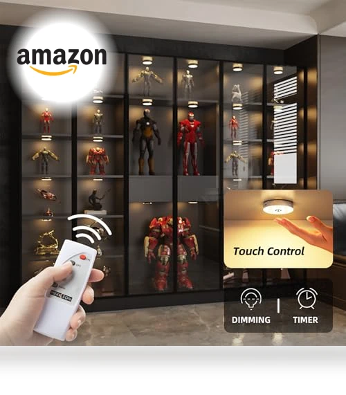 Rechargeable Puck Lights with Remote Control — Under-Cabinet Lights, MICLIONLED