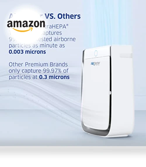 Smart Air Purifier for Living Rooms & Bedrooms — HEPA Air Purifiers, AirDoctor