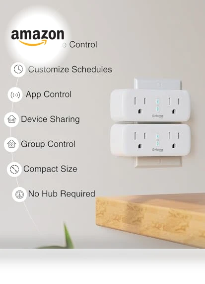Smart Plug Outlet Extender — Multi-Outlets, GHome Smart
