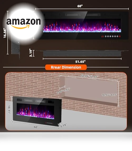 Ultra Thin Electric Fireplace — Electric Heating Solutions, BREEZEHEAT