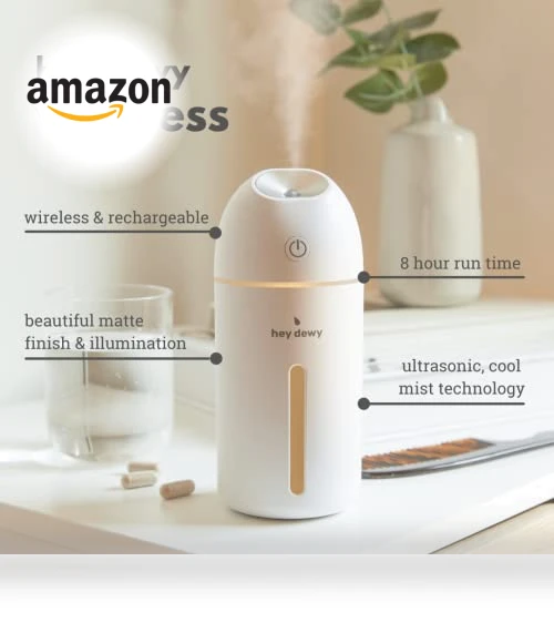Wireless Rechargeable Cool Mist Humidifier — Air Moisturizers, Hey Dewy