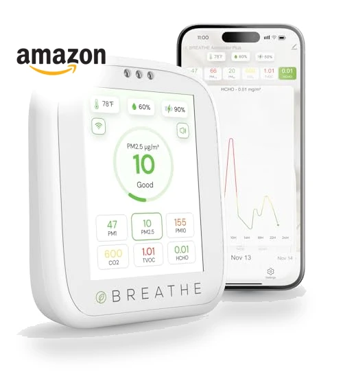 Airmonitor Plus: Smart Air Quality Monitor Indoor — Air Quality Monitors, BREATHE