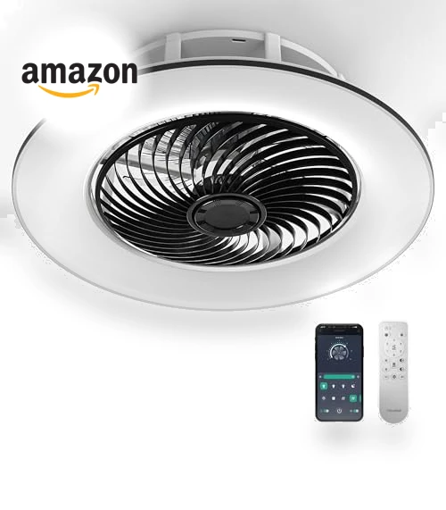 Bladeless Ceiling Fan with Light and Remote Control — Ceiling Fan Wall Controls, PrimeMall