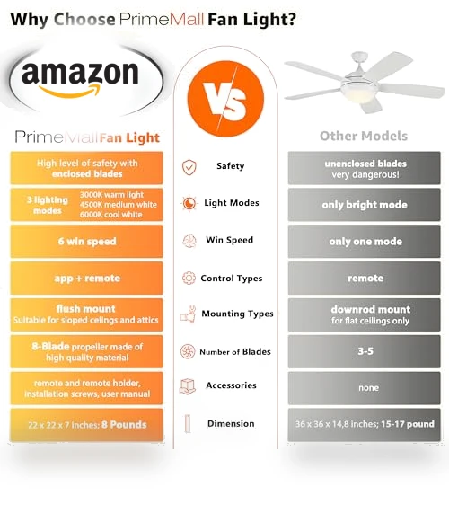 Bladeless Ceiling Fan with Light and Remote Control — Ceiling Fan Wall Controls, PrimeMall