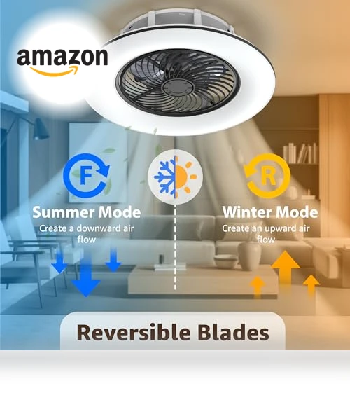 Bladeless Ceiling Fan with Light and Remote Control — Ceiling Fan Wall Controls, PrimeMall