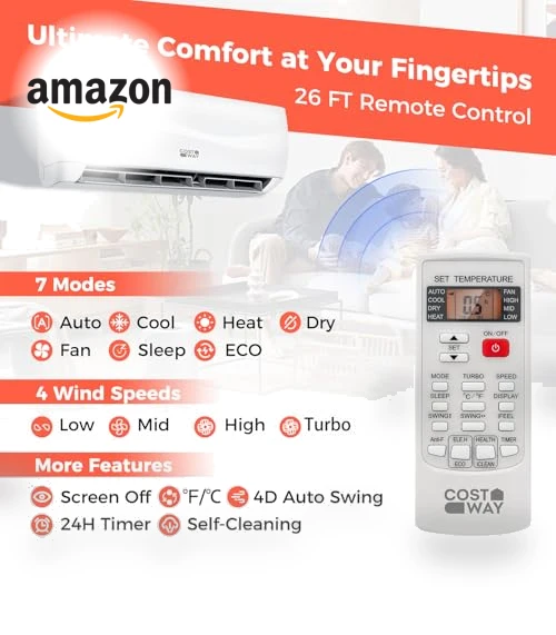 Mini Split Air Conditioner & Heater — Split-System, COSTWAY