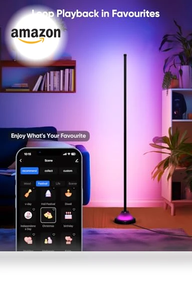 Smart RGB LED Floor Lamp with Music Sync — LED Strips, APPECK