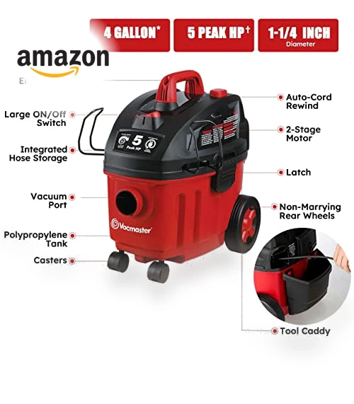 4 Gallon Wet/Dry Vacuum Cleaner — Wet-Dry Vacuums, Vacmaster