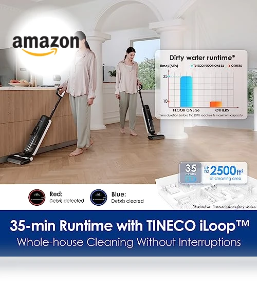 Cordless Wet Dry Vacuum Floor Cleaner Washer Mop All-in-One — Smart Cleaning Robots, Tineco