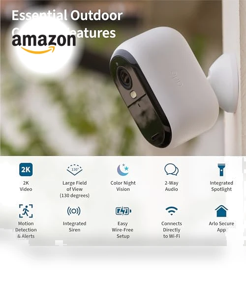 Essential Security Camera 2K — Security Cameras, Arlo
