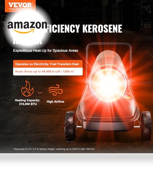 Kerosene Forced Air Heater — Portable Kerosene Heaters, VEVOR