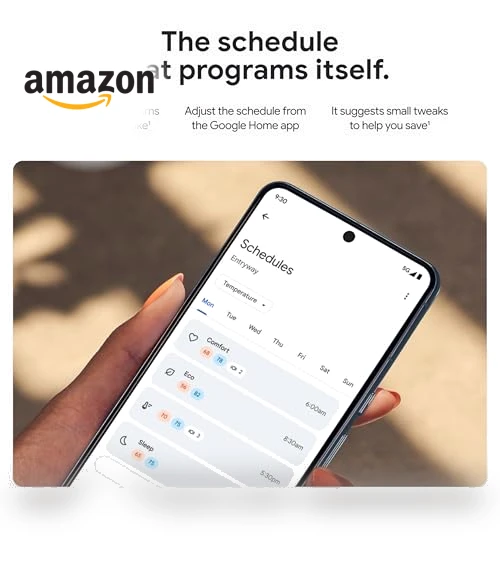 Learning Thermostat with Temperature Sensor — Smart Climate Control, Google