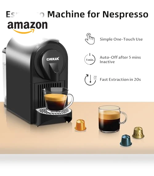 Mini Espresso Machine for Nespresso Original Capsules — Single-Cup Coffee Makers, CHULUX