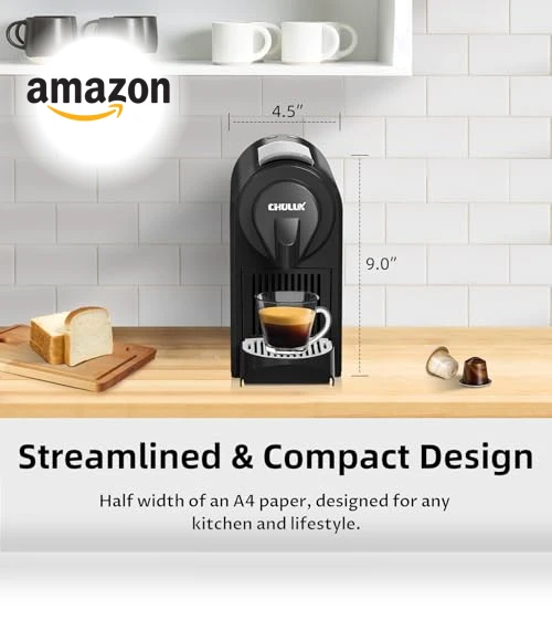 Mini Espresso Machine for Nespresso Original Capsules — Single-Cup Coffee Makers, CHULUX