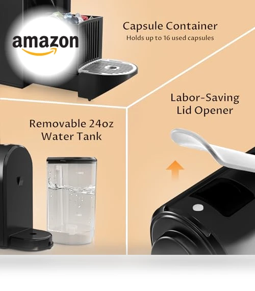 Mini Espresso Machine for Nespresso Original Capsules — Single-Cup Coffee Makers, CHULUX