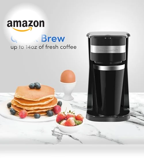 Personal Single-Serve Compact Coffee Maker — Single-Cup Coffee Makers, Elite Gourmet