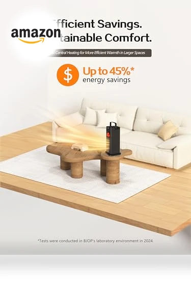 Portable Space Heater with Fireplace Flame Effect — Portable Heating Solutions, BJOP