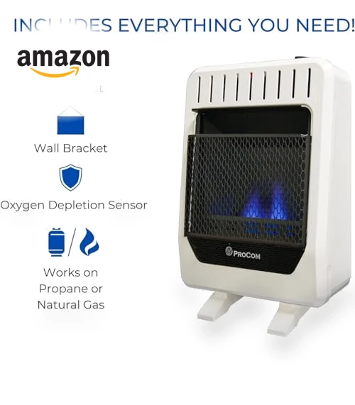 Ventless Dual Fuel Blue Flame Space Heater — Portable Propane Heaters, ProCom