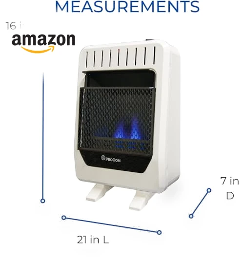 Ventless Dual Fuel Blue Flame Space Heater — Portable Propane Heaters, ProCom