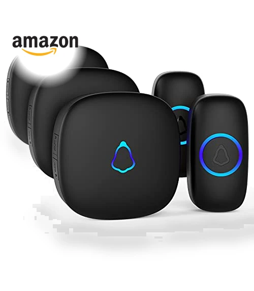 Wireless Doorbell with 3 Receivers 2 Push Buttons — Kits, SECRUI