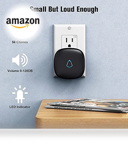 Wireless Doorbell with 3 Receivers 2 Push Buttons — Kits, SECRUI