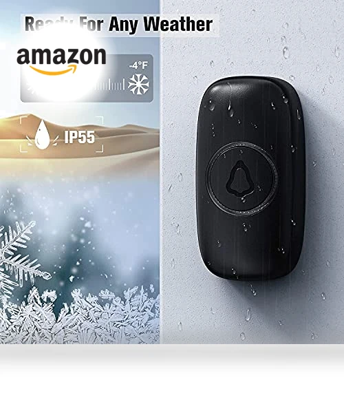 Wireless Doorbell with 3 Receivers 2 Push Buttons — Kits, SECRUI