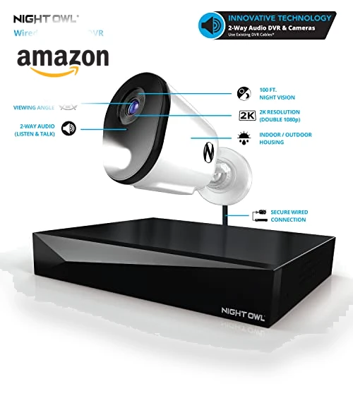 2-Way Audio 12 Channel DVR Video Home Security Camera System — Complete Surveillance Systems, Night Owl