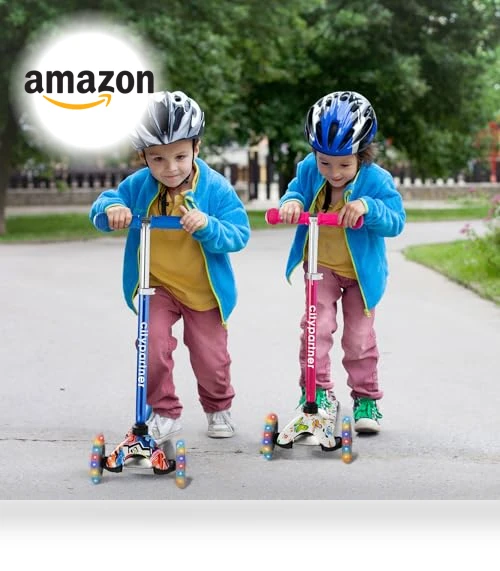 3-Wheel LED Kick Scooter — Push Scooters, CityPartner