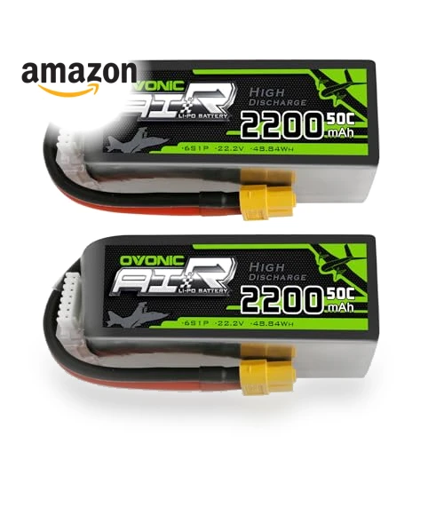 6S Lipo Battery 22.2V 2200mAh 50C with XT60 Connector — Power Solutions, OVONIC