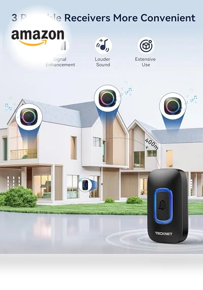 Wireless Doorbell with RGB Light — Kits, TECKNET