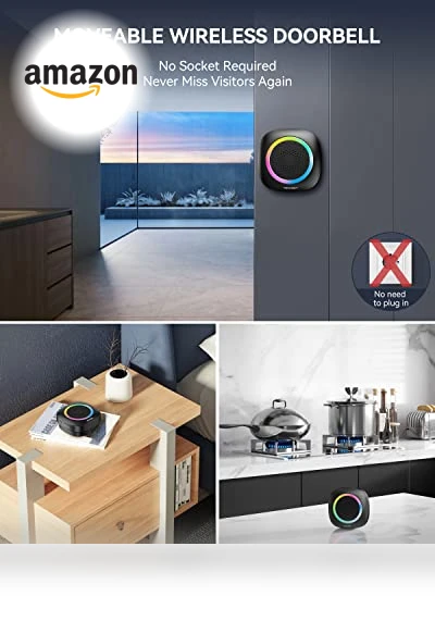 Wireless Doorbell with RGB Light — Kits, TECKNET