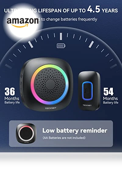 Wireless Doorbell with RGB Light — Kits, TECKNET