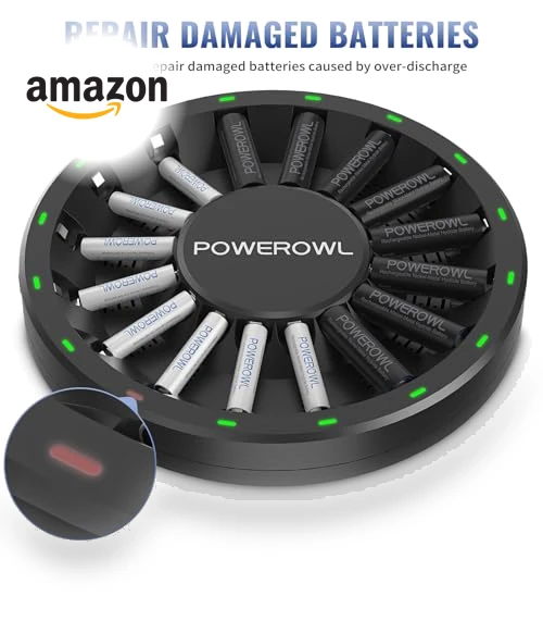 16 Bay AA AAA Battery Charger — Chargers, POWEROWL