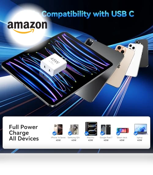 45W Dual USB C Fast Charger Block with 10FT Cable — Cables, Shenzhen Xihuida Electronics Co., Ltd.