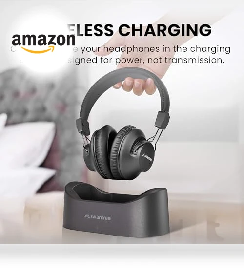 Bluetooth 5.3 Over-Ear Headphones with Wireless Charging Dock — Over-Ear Headphones, Avantree