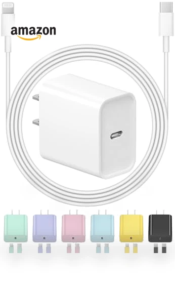 Fast Charging USB C Charger Block with 6FT Cord — Lightning, ROMITAZ