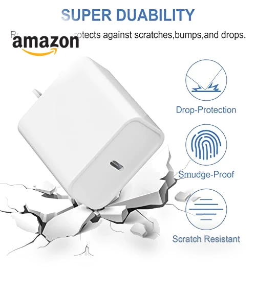 Fast Charging USB C Charger Block with 6FT Cord — Lightning, ROMITAZ