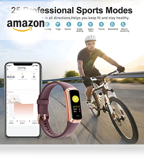 Fitness Tracker with Heart Rate and Blood Oxygen Monitor — Fitness Bands, Zeacool