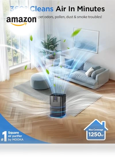 H13 HEPA Air Purifier with Aromatherapy Function — HEPA Air Purifiers, Mooka