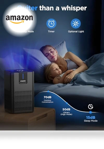 H13 HEPA Air Purifier with Aromatherapy Function — HEPA Air Purifiers, Mooka