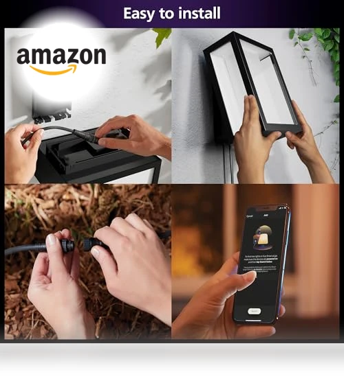 Impress Outdoor Wall Light Wide — Garden Illumination, Philips Hue